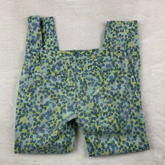 Gap Khakis Size waist 31 Skinny Mini Green Blue Pattern Stretch - Picture 4 of 6